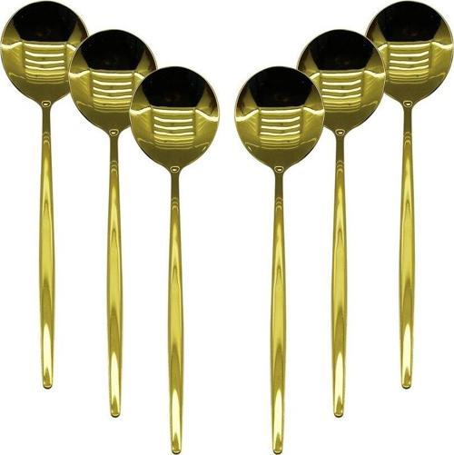 6 PCS GOLD YEMEK KAŞIK SETİ-Findit