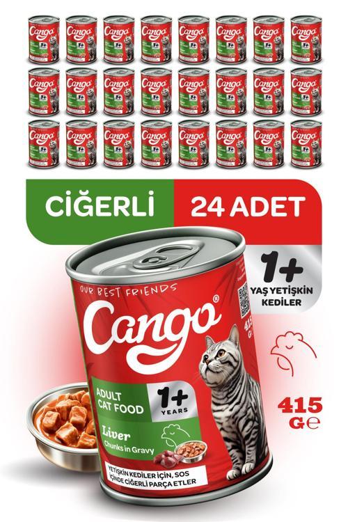 Yetişkin Yaş Kedi Maması Ciğerli 415Gr 24Lü