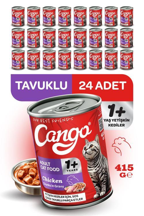 Yetişkin Yaş Kedi Maması Tavuklu 415Gr 24Lü