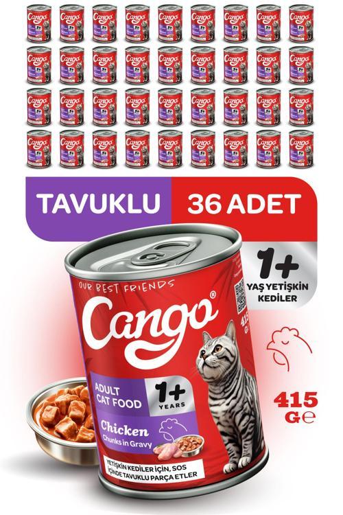 Yetişkin Yaş Kedi Maması Tavuklu 415Gr 36Lı