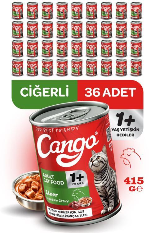 Yetişkin Yaş Kedi Maması Ciğerli 415Gr 36Lı