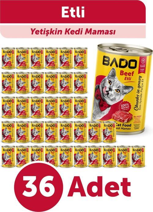 Yetişkin Yaş Kedi Maması Etli Biftekli 400Gr 36'lı