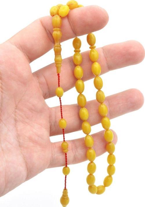 Ahmet Msteff Model Bilek Boy Sarı Katalin Tesbih