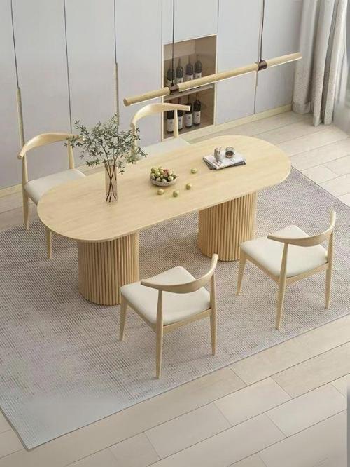 Sierra İskandinav Oval Ahşap Bohem Masa 90x180