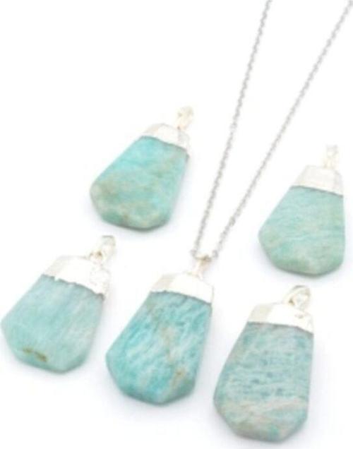 Doğal Amazonit Kolye Ucu 1.kalite Doğal Taş 002