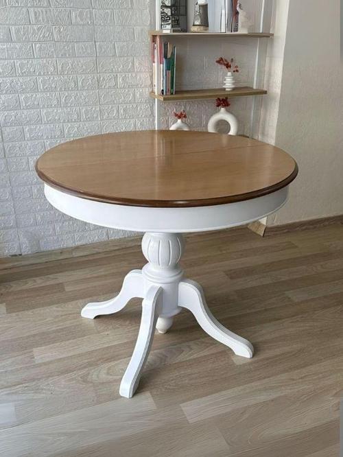 Lindon Baba Ayak Yuvarlak Açılır Masa 110x110