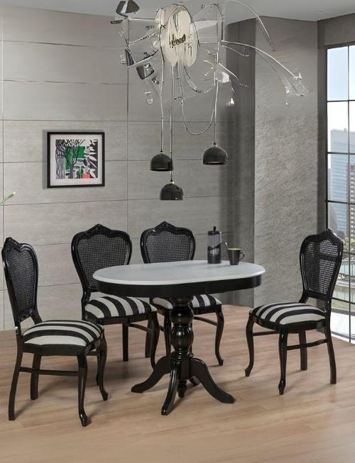 Rika Baba Ayak Oval Açılır Masa 70x110