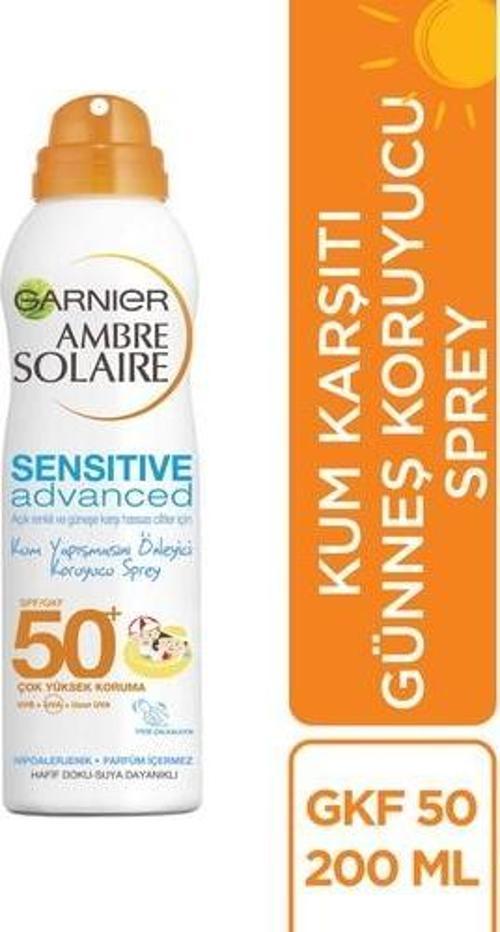 Ambre Solaire Resisto Kum Yapışmasını Önleyici Güneş Koruyucu Sprey Gkf 50+  200Ml