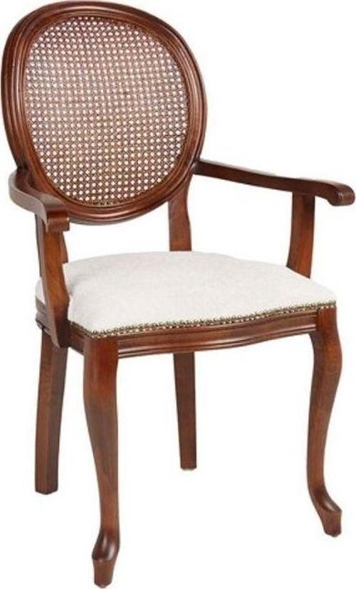 Madalyon Hazeranlı Kolçaklı Sandalye