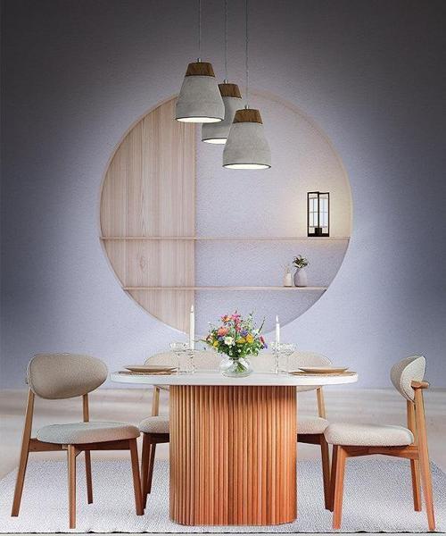 Marsilya İskandinav Natural Ahşap Masa Sandalye Takımı 90x130