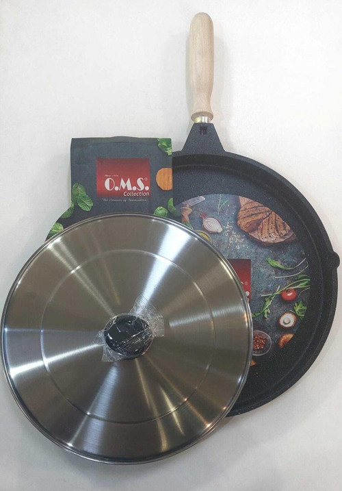 3723 Metal Kapaklı Döküm Gözleme Bazlama Balık Tavası 34Cm