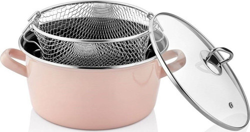 Pembe 22Cm Renkli 4.5 Lt Kızartma Tenceresi