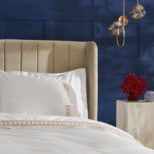 Rattan Percale Çift Kişilik Nevresim Takımı Bej