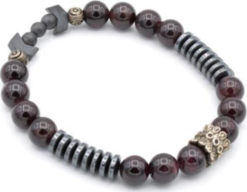 Doğal Hematit Granat Bileklik 1.kalite 001