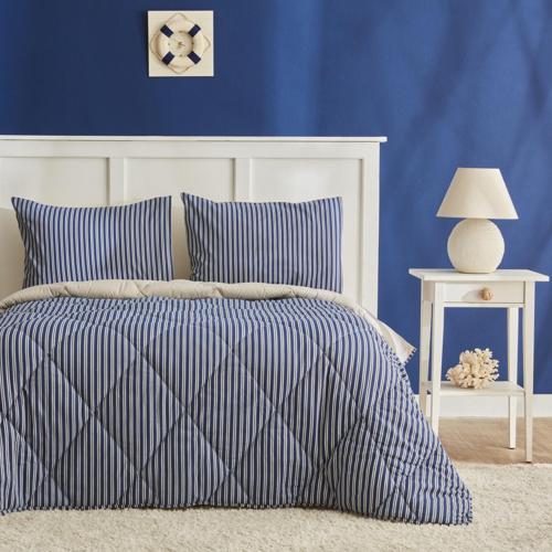 Maritime Stripe Tek Kişilik Comfort Set Blue