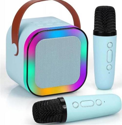 Sy13 İki Mikrofonlu Mavi Karaoke Speaker