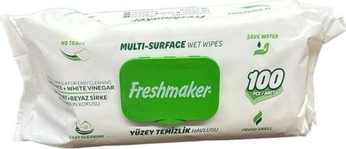 Karbonat ve Beyaz Sirke Katkılı Yüzey Temizlik Islak Havlusu - 100'lü Paket