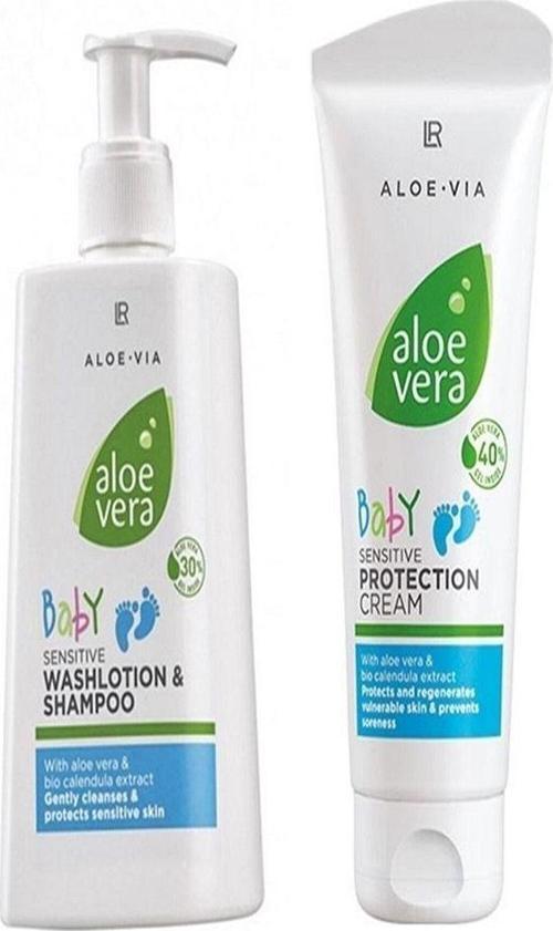 Aloe Vera Bebek Şampuanı 250 ml + Aloe Vera Bebek Pişik Önleyici Krem 100 ml