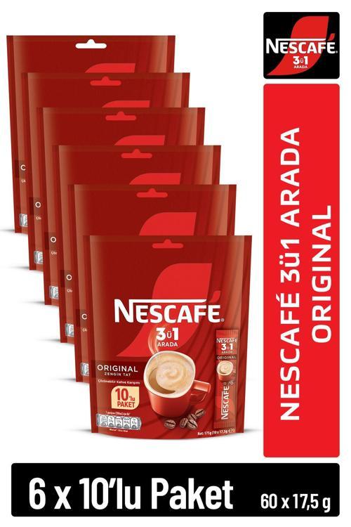 3ü1 Arada Fındık Aromalı Çözünebilir Kahve 17g 10'lu Paket 10X6