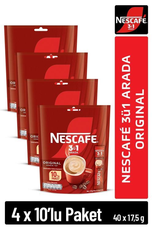 3ü1 Arada Fındık Aromalı Çözünebilir Kahve 17g 10'lu Paket 10X4