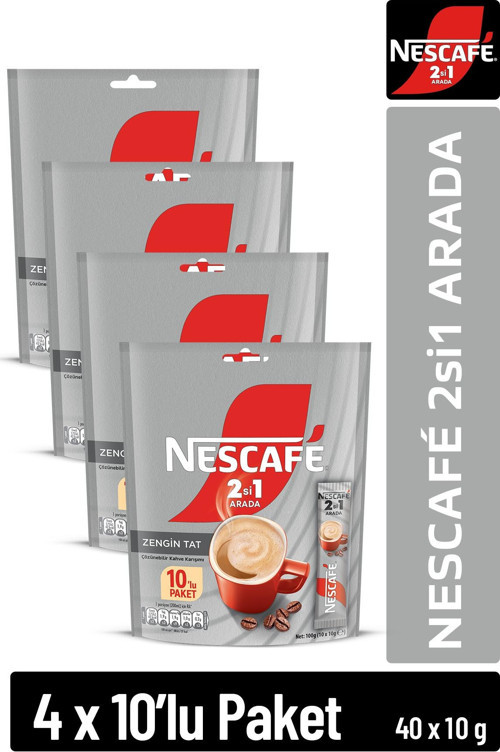 Nescafé 2si1 Arada 10'lu Çoklu Paket 10x4