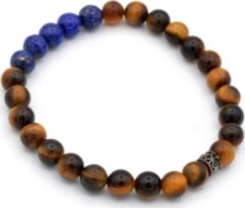 Doğal Kaplan Gözü Ve Lapis Lazuli Taşı Bileklik