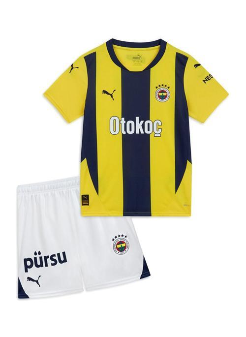 Orijinal Lisanslı 24/25 Çubuklu Sarı Lacivert Çocuk Forma Set