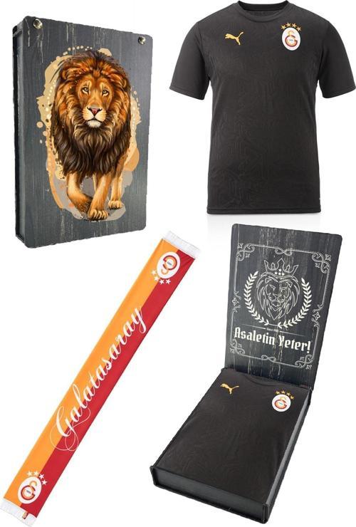 Orijinal Lisanslı Sıfır Yaka Siyah A Takım Antrenman T-Shirt + Şal Kaşkol Set