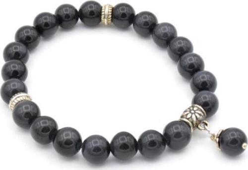 Doğal Obsidyen Taşı Bileklik 1.kalite