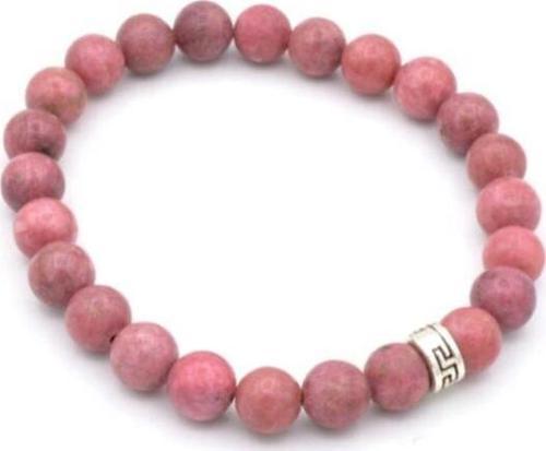 Doğal Rodonit Taşı Bileklik 1.kalite 001