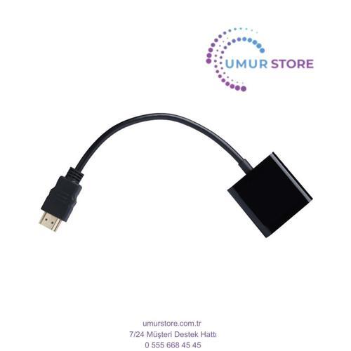 HDMI to VGA Dijital - Analog, Full HD 1080P,Tak Çalıştır Görüntü Dönüştürücü Kablo