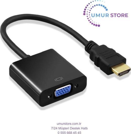 HDMI To VGA Çevirici Dönüştürücü Adaptör