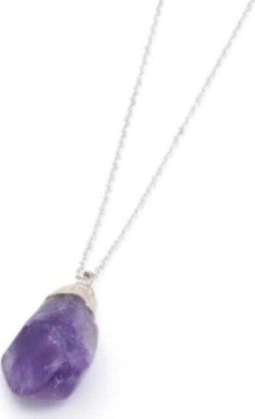 Doğal Tamburlu Diş Ametist Kolye Ucu 1.kalite