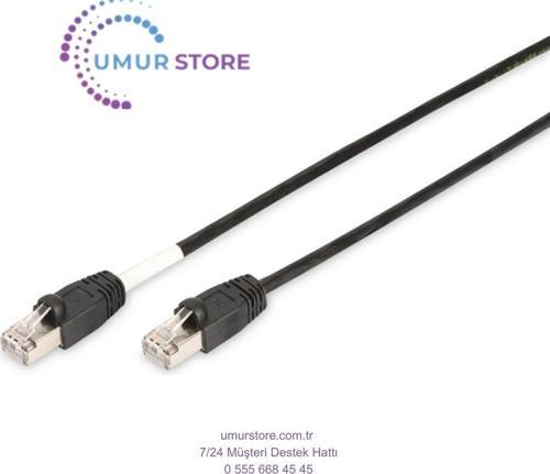 Cat 6 S-Ftp Dış Mekan Patch Kablosu, Cu, Pe Awg 27/7, Siyah Renk, 5 Metre digitus Cat 6 S-Ftp Outdoo
