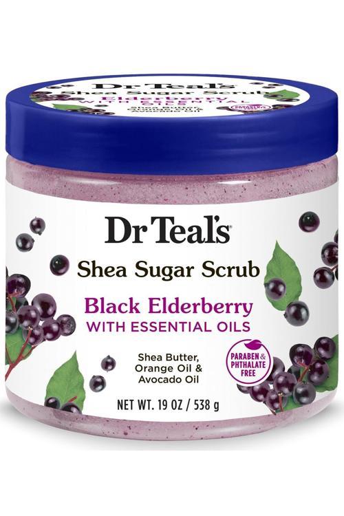Dr.Teal's Shea Sugar Scrub Black Elderberry Vücut Şeker Peeling 538GR