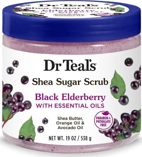 Dr.Teal's Shea Sugar Scrub Black Elderberry Vücut Şeker Peeling 538GR