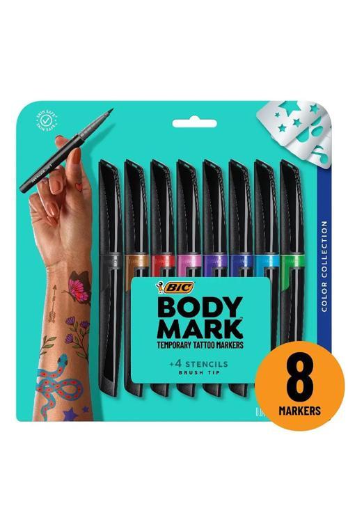 Brush Tip Geçici Dövme Kalemi Seti 8 Adet
