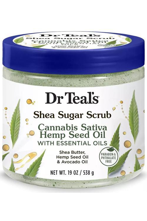 Dr.Teal's Shea Sugar Scrub Hemp Seed Oil Vücut Şeker Peeling 538GR