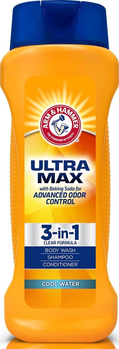 Arm & Hammer Ultra Max Cool Water 3in1 Duş Jeli + Şampuan + Saç Kremi 665ML