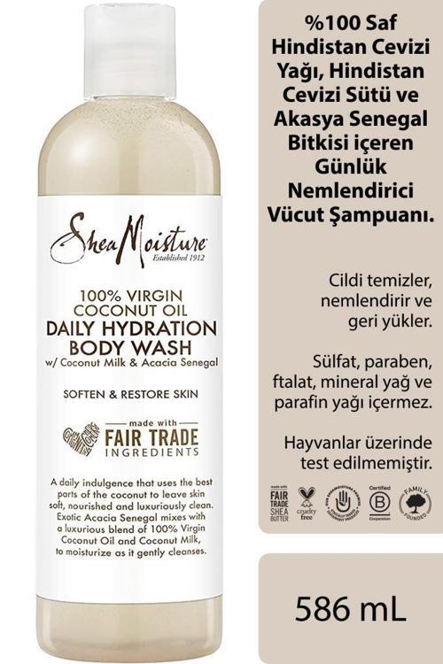 %100 Saf Hindistan Cevizi Yağlı Günlük Nemlendirici Vücut Şampuanı 384ML