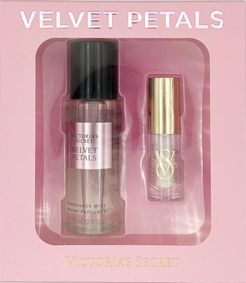 Velvet Petals Mini Vücut Spreyi ve Clear Parlatıcı Dudak Yağı Set