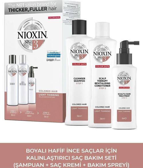 System Kit 3 - Boyalı Hafif İnce Saçlar İçin Kalınlaştırıcı Bakım
