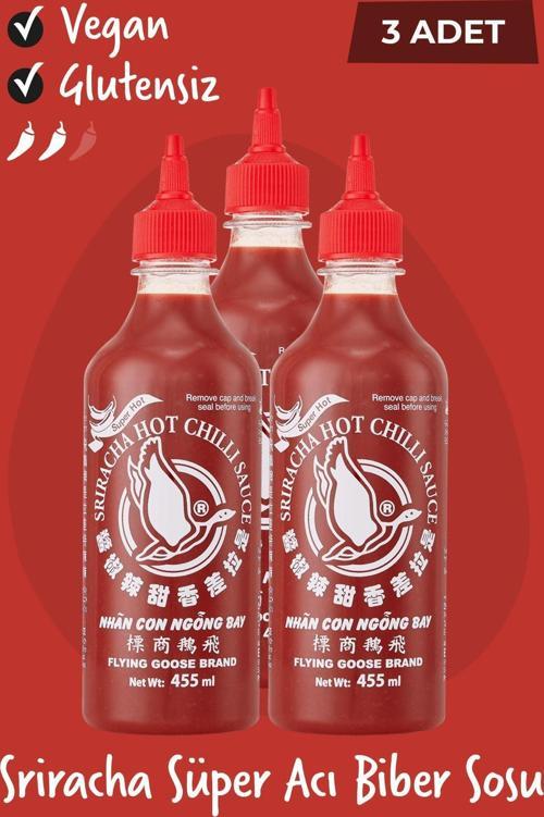 Sriracha Süper Acı Chilli Biberi Sosu 455ML 3 Adet