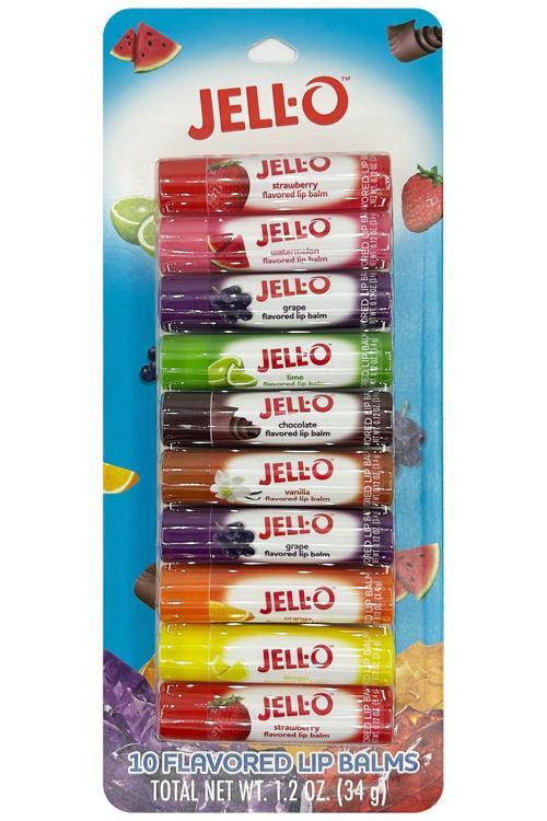 Jell-O Lip Balm Dudak Balsamı Çeşit Paketi 10 Adet