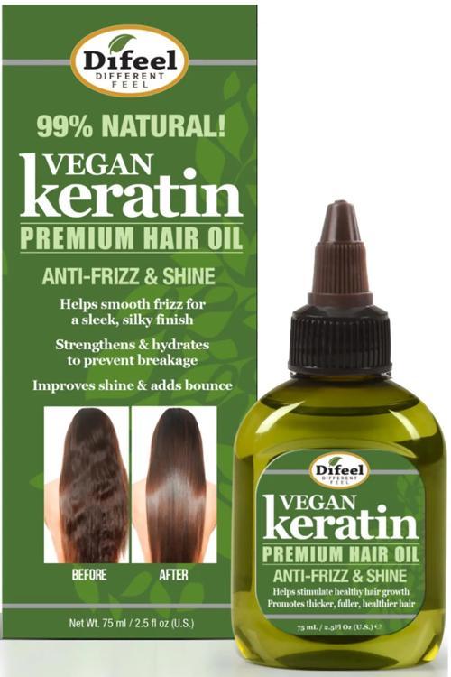 Vegan Keratin Kabarma Karşıtı Saç Bakım Yağı 75ML