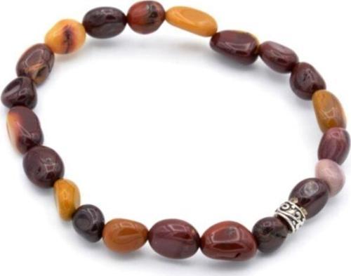 Hakiki Amorf Kesim Doğal Mookaite Jasper Taşı Bileklik 1.kalite