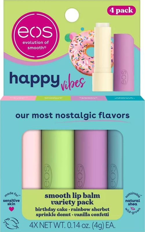 Lip Balm Happy Vibes Dudak Balsamı Çeşit Paketi 4 Adet