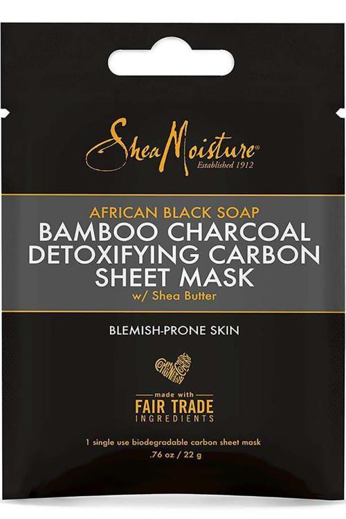Afrika Siyah Sabunu ve Bambu Kömürü Detoks Yaprak Maske Tek Kullanımlık