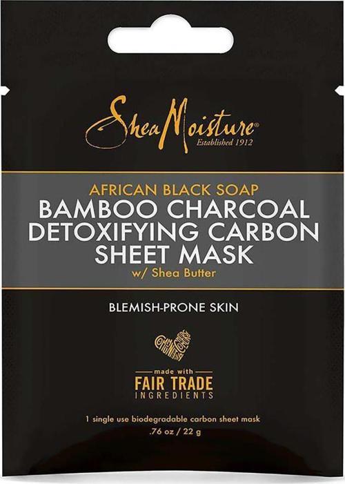 Afrika Siyah Sabunu ve Bambu Kömürü Detoks Yaprak Maske Tek Kullanımlık