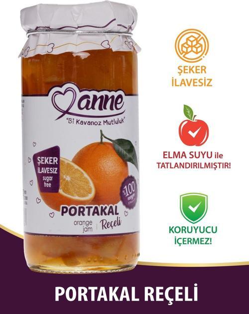 Şeker Ilavesiz Portakal Reçeli 300G (Elma Suyu Ile Tatlandırılmıştır - Koruyucu Içermez)